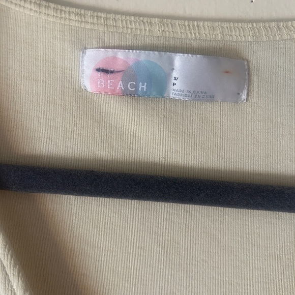 NWOT Free People Beach Addison Top, S, Light Yellow - Picture 3 of 4